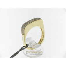Salvini anello riviera in oro giallo con diamanti ct.0,44 ref. 20007030